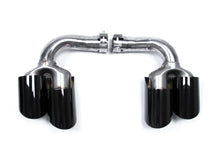 Black Rear Exhaust Tips for Porsche Cayenne 2019-2023