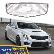 RacerSpares Front Radiator Upper Grill Overlay Chrome Bumper Grille for Cadillac ATS 2015-2019