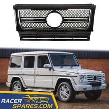 RacerSpares Honeycomb Front Bumper Grille Grill Black & Chrome Fits 1990-2018 Mercedes Benz W463 G-CLASS