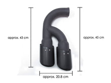 Matte Black Exhaust Tips for Porsche 958 Cayenne 92A V6 Long Pipe 2011-2014