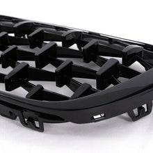 RacerSpares Front Kidney Grille Diamond Grill Glossy Black For BMW F48 F49 X1 Series 2016-2019