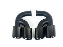 Black Exhaust Tips for Porsche Cayenne 92A V8 Short Pipe 2011-2014
