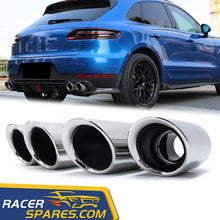 Rear Silver Exhaust Tips for Porsche Macan Base 2.0L 2019-2023