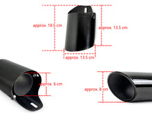 RacerSpares Black Exhaust Tips Muffler Pipe for Porsche Panamera 4S 2017-2022 et165