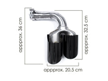 Black Rear Exhaust Tips for Porsche Cayenne 2019-2023