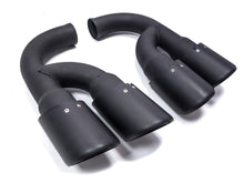 Matte Black Exhaust Tips for Porsche 958 Cayenne 92A V6 Long Pipe 2011-2014