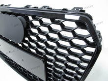 RS7 Style Front Honeycomb Mesh Grill Grille Gloss Black for Audi A7 S7 16-18 fg46