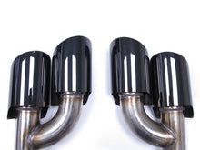 Black Exhaust Tips For Porsche Cayenne V6 Long Pipe 2014-2017