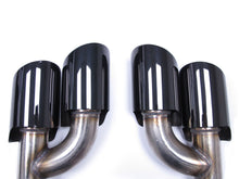 Black Exhaust Tips For Porsche Cayenne V6 Long Pipe 2014-2017