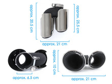 3-Layer Sport Silver Exhaust Tips for Porsche Macan Base 2.0L 2019-2023