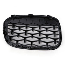 RacerSpares Front Kidney Grille Diamond Grill Glossy Black For BMW F48 F49 X1 Series 2016-2019