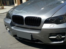 RacerSpares Glossy Black Front Kidney Grill Grille Dual Slats for BMW E70 X5 E71 X6 2007-2013 fg144