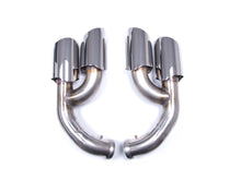 Rear Siver Exhaust Tips For Porsche Cayenne V6 Long Pipe 2014-2017