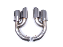 Rear Siver Exhaust Tips For Porsche Cayenne V6 Long Pipe 2014-2017