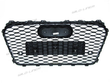 RS7 Style Front Honeycomb Mesh Grill Grille Gloss Black for Audi A7 S7 16-18 fg46