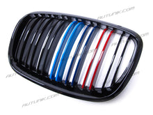 RacerSpares M-Color Glossy Black Front Kidney Grill Grille Dual Slats for BMW E70 X5 E71 X6 2007-2013 fg103