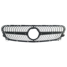 RacerSpares Diamond Style Chrome Front Grill Grille for Mercedes X156 GLA Pre-facelift 2014-2017 w/o front camera