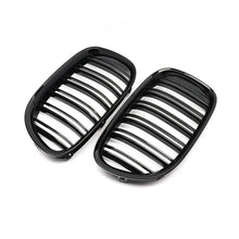 RacerSpares Gloss Black Dual Slats Front Kidney Grille Grill For BMW 7 Series F01 F02 740i 750i 760i 2009-2015