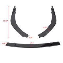 RacerSpares Glossy Black Front Bumper Lip Spoiler Splitter For Toyota Camry 2018-2022
