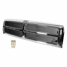 RacerSpares Chrome Front Grill Shell w/ Insert Mesh Grille for Dodge Ram 1500 2500 3500 1994-2002
