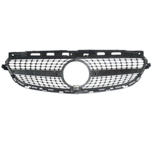 RacerSpares Chrome Diamond Front Bumper Grill Grille For Mercedes Benz W212 E-CLASS Facelift Sedan 2014-2016 w/o camera