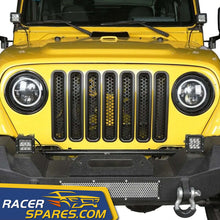 RacerSpares 7PCS Front Grille Insert Mesh Grill Chip for Jeep Wrangler TJ 1997-2006