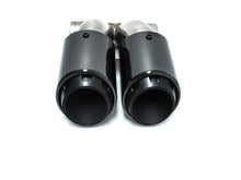 RacerSpares 3 Layer Sport Exhaust Tips Muffler Pipe Glossy Black for 2017+ Porsche 718 Cayman Boxster 982 et187