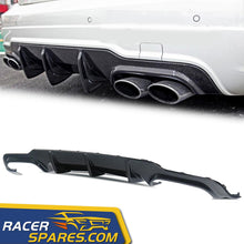 RacerSpares Carbon Fiber Color Rear Diffuser Lip for Mercedes Benz W204 C200 C63 AMG Bumper