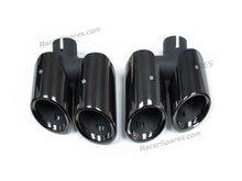 Black Stainless Rear Muffler Pipe Exhaust Tips GTS Style for Porsche Macan 2015-2018 et87