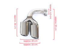 RacerSpares 3 Layers Sport Style Exhaust Tips Muffler Pipe For 2019-2021 Porsche Cayenne Chrome et133