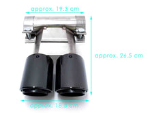 RacerSpares 3 Layer Sport Exhaust Tips Muffler Pipe Glossy Black for 2017+ Porsche 718 Cayman Boxster 982 et187