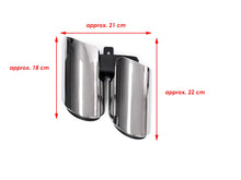 RacerSpares 3 Layers Sport Chrome Exhaust Tips Muffler pipes for 2017-2022 Porsche Panamera 971 et161