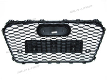 RS7 Style Front Honeycomb Mesh Grill Grille Gloss Black for Audi A7 S7 16-18 fg46