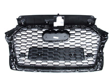 RS3 Style Honeycomb Grille Front Hood Bumper Grill Black For Audi A3 S3 2017-2019 fg164