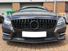 For 2011-2014 Mercedes Benz CLS W218 Pre-Facelift GTR Style Front Bumper Grille Grill w/o Camera ALL BLACK