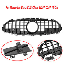 RacerSpares GT Style Front Radiator Grille Grill For Mercedes Benz CLS C257 W257 2019-2022 Gloss Black