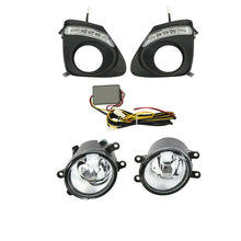RacerSpares Clear Lens Bumper Fog Light Lamp+Bezel+Wir For Toyota Corolla 2011-2013