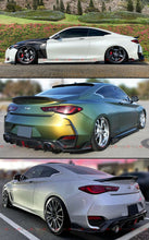 RacerSpares Carbon Fiber Rear Bumper Side Corner Apron Extension For Infiniti Q60 2017-2022