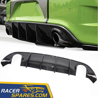 RacerSpares Carbon Fiber Look Rear Bumper Diffuser for Dodge Charger SRT Sport 2015-2022