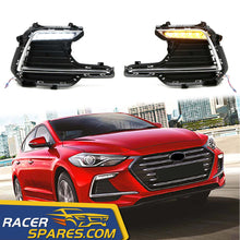 RacerSpares LED DRL Daytime Running Light fits for Hyundai Elantra Sport 2017 2018 W/ Turn Signal