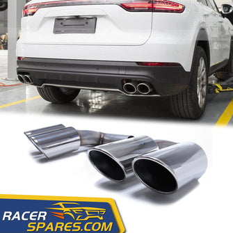 GTS Style Black Exhaust Tips for Porsche Cayenne 2019-2023