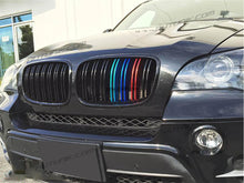 RacerSpares M-Color Glossy Black Front Kidney Grill Grille Dual Slats for BMW E70 X5 E71 X6 2007-2013 fg103