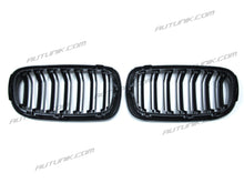 RacerSpares Glossy Black Front Kidney Grille Grill Dual Slats for BMW X5 F15 X6 F16 2014-2018 fg105