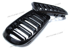 RacerSpares Glossy Black Front Kidney Grille Grill Dual Slats for BMW X5 F15 X6 F16 2014-2018 fg105