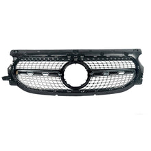 RacerSpares Diamond Style Front Grill Grille For Mercedes-Benz H247 GLA 2021 2022 Chrome/Black