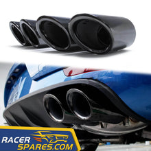 Black Rear Exhaust Tips for Porsche Macan Base 2.0L 2019-2023