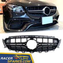 RacerSpares E63S AMG Style Front Bumper Grill Grille For Mercedes Benz W213 E-Class 2016-2019 Matte Black