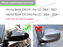 Carbon Fiber Look M3 Style Side Mirror Cover Caps For BMW E90 E91 E92 E93 PRE-LCI mc123