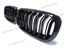 RacerSpares Glossy Black Front Kidney Grille Grill Dual Slats for BMW X5 F15 X6 F16 2014-2018 fg105