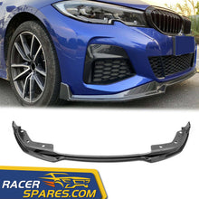 RacerSpares Carbon Fiber Look Front Lip Spoiler Valance For BMW 3 Series G20 M Sport 2019-2022